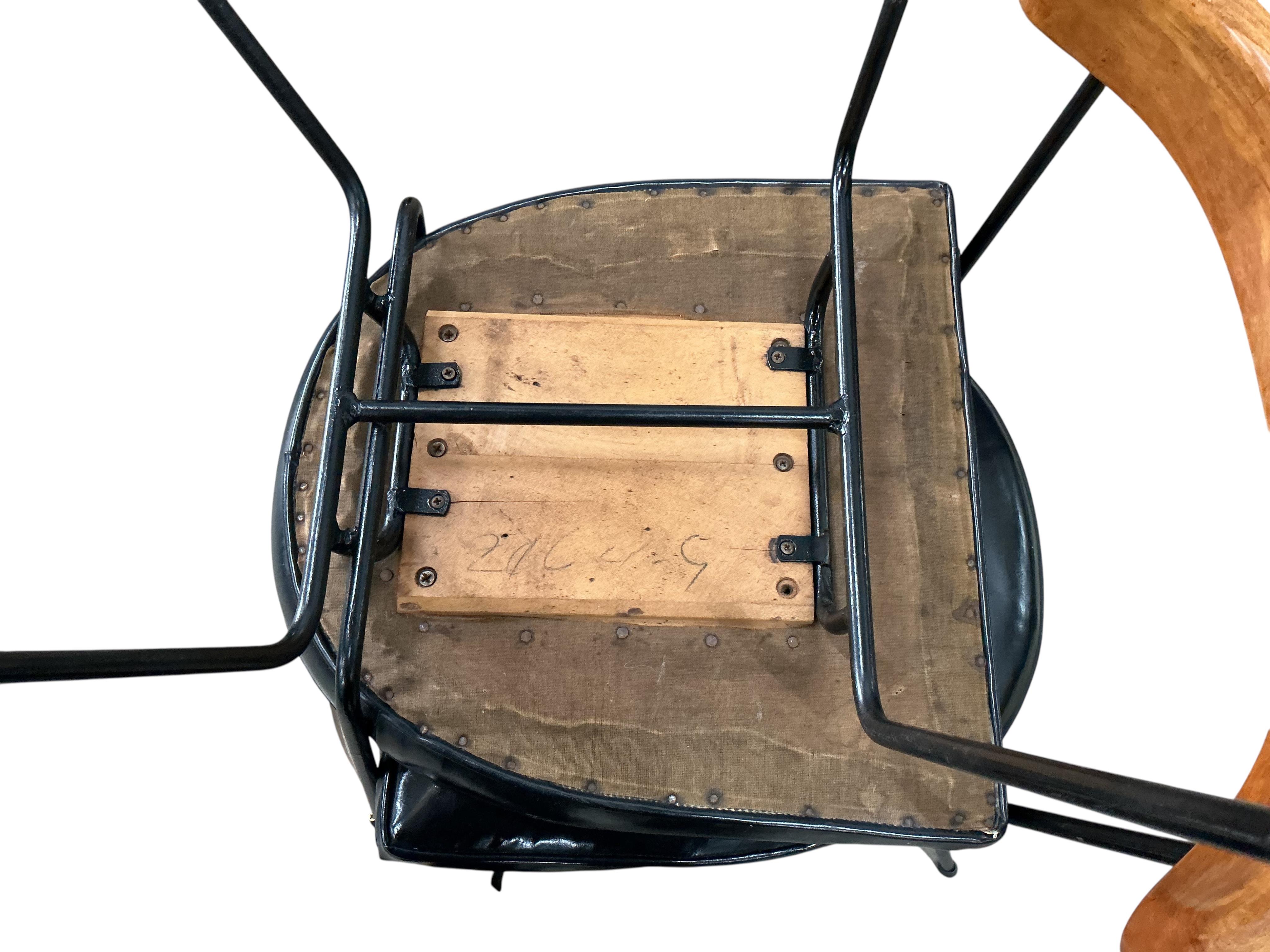 A pair of mid century dining chairs by Paul McCobb, width 43cm, depth 43cm, height 70cm